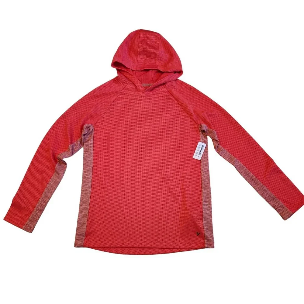 NWT Old Navy Active Youth Girls Hoodie  Sweatshirt Orange Red‎ Size XL 12 NEW